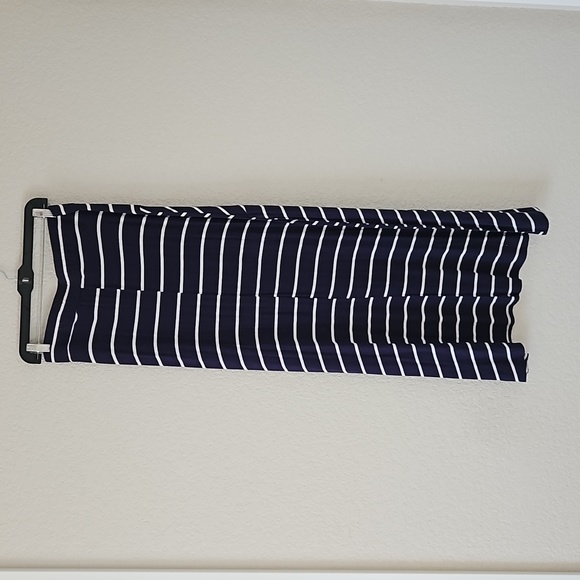Navy And White Striped Maxi Skirt - Picture 2 of 6
